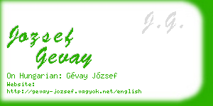 jozsef gevay business card